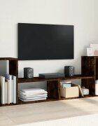vidaXL ТB шкафове 2 бр опушен дъб 75x30x50 см инженерно дърво