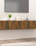 vidaXL ТB шкафове 2 бр опушен дъб 80x30x30 см инженерно дърво