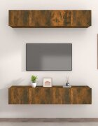 vidaXL ТB шкафове 4 бр опушен дъб 80x30x30 см инженерно дърво