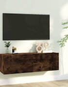 vidaXL ТB стенен шкаф опушен дъб 100x30x30 см инженерно дърво