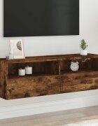 vidaXL ТB стенен шкаф опушен дъб 100x30x30 см инженерно дърво
