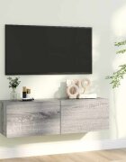 vidaXL ТB стенен шкаф сив сонома 100x30x30 см инженерно дърво