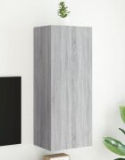 vidaXL ТB стенен шкаф сив сонома 405x30x102 см инженерно дърво