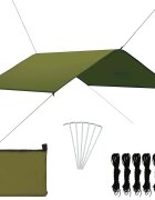 vidaXL Тента за къмпинг 4x4 м зелена