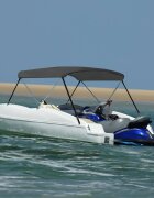 vidaXL Тента за лодка 2 дъги антрацит 180x150x110 см