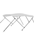 vidaXL Тента за лодка 3 дъги бяла 183x180x137 см