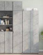 vidaXL Тесен шкаф бетонно сив 40x425x225 см инженерно дърво