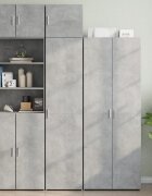 vidaXL Тесен шкаф бетонно сив 45x425x225 см инженерно дърво