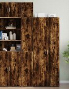 vidaXL Тесен шкаф опушен дъб 30x425x225 см инженерно дърво