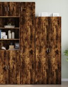 vidaXL Тесен шкаф опушен дъб 40x425x225 см инженерно дърво