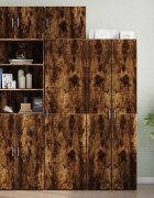 vidaXL Тесен шкаф опушен дъб 50x425x225 см инженерно дърво