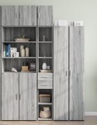 vidaXL Тесен шкаф сив сонома 30x425x225 см инженерно дърво