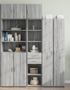 vidaXL Тесен шкаф сив сонома 40x425x225 см инженерно дърво
