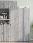 vidaXL Тесен шкаф сив сонома 40x425x225 см инженерно дърво