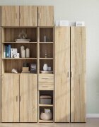 vidaXL Тесен шкаф сонома дъб 30x425x225 см инженерно дърво