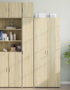vidaXL Тесен шкаф сонома дъб 30x425x225 см инженерно дърво