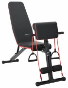 vidaXL Тежестна пейка Черно 131 x 41 x 100 см