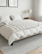 vidaXL Тежко одеяло Бяло 155 x 220 cm 7 kg 100% Памук 205T