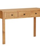 vidaXL Тоалетка 110x40x75 см дъбово дърво масив