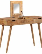 vidaXL Тоалетка 112x45x76 см мангово дърво масив