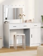 vidaXL Тоалетка 2 бр. Бяло 40 x 41 x 75 см Инженерна дървесина