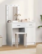 vidaXL Тоалетка 2 бр. Бяло 50 x 41 x 135 см Инженерна дървесина