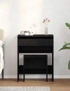 vidaXL Тоалетка 2 бр. Черен дъб 60 x 40 x 75 cm Инженерна дървесина