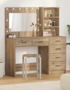 vidaXL Тоалетка 2 бр. Кафяво 78.5 x 41 x 135 см Инженерна дървесина