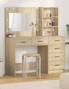 vidaXL Тоалетка 2 бр. Кафяво 78.5 x 41 x 135 см Инженерна дървесина
