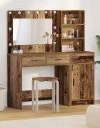 vidaXL Тоалетка 2 бр. Кафяво 785 x 41 x 135 см Инженерна дървесина