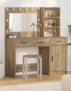 vidaXL Тоалетка 2 бр. Кафяво 785 x 41 x 135 см Инженерна дървесина