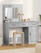 vidaXL Тоалетка 2 бр. Сив 40 x 41 x 75 см Инженерна дървесина