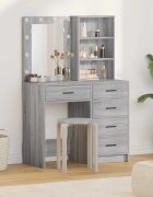 vidaXL Тоалетка 2 бр. Сив 50 x 41 x 135 см Инженерна дървесина