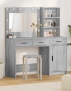vidaXL Тоалетка 2 бр. Сив 785 x 41 x 135 см Инженерна дървесина