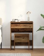 vidaXL Тоалетка 2 бр. Старо дърво 60 x 40 x 75 cm Инженерна дървесина