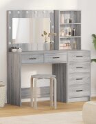 vidaXL Тоалетка 2 бр. Светлосиво 78.5 x 41 x 135 см