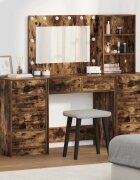 vidaXL Тоалетка 3 бр. Димян дъб 785 x 41 x 135 см Инженерна дървесина