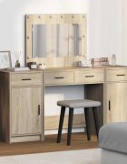 vidaXL Тоалетка 3 бр. Кафяво 785 x 41 x 135 см Инженерна дървесина