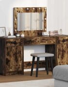 vidaXL Тоалетка 3 бр. Кафяво 785 x 41 x 135 см Инженерна дървесина