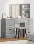 vidaXL Тоалетка 3 бр. Сив 40 x 41 x 135 см Инженерна дървесина