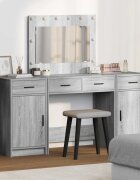 vidaXL Тоалетка 3 бр. Сив 785 x 41 x 135 см Инженерна дървесина