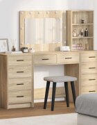 vidaXL Тоалетка 3 бр. Сонома дъб 785 x 41 x 135 см