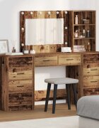 vidaXL Тоалетка 3 бр. Старо дърво 785 x 41 x 135 см