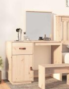 vidaXL Тоалетка 95x50x134 см борово дърво масив