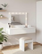 vidaXL Тоалетка Бяло 100 x 40 x 70 см Инженерна дървесина