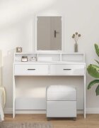 vidaXL Тоалетка Бяло 100 x 41 x 140 см Инженерна дървесина