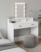 vidaXL Тоалетка Бяло 100 x 41 x 140 см Инженерна дървесина