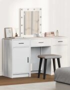 vidaXL Тоалетка Бяло 50 x 41 x 135 см Инженерна дървесина