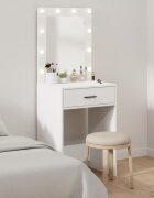 vidaXL Тоалетка Бяло 50 x 41 x 135 см Инженерна дървесина