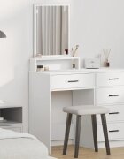 vidaXL Тоалетка Бяло 50 x 41 x 140 см Инженерна дървесина